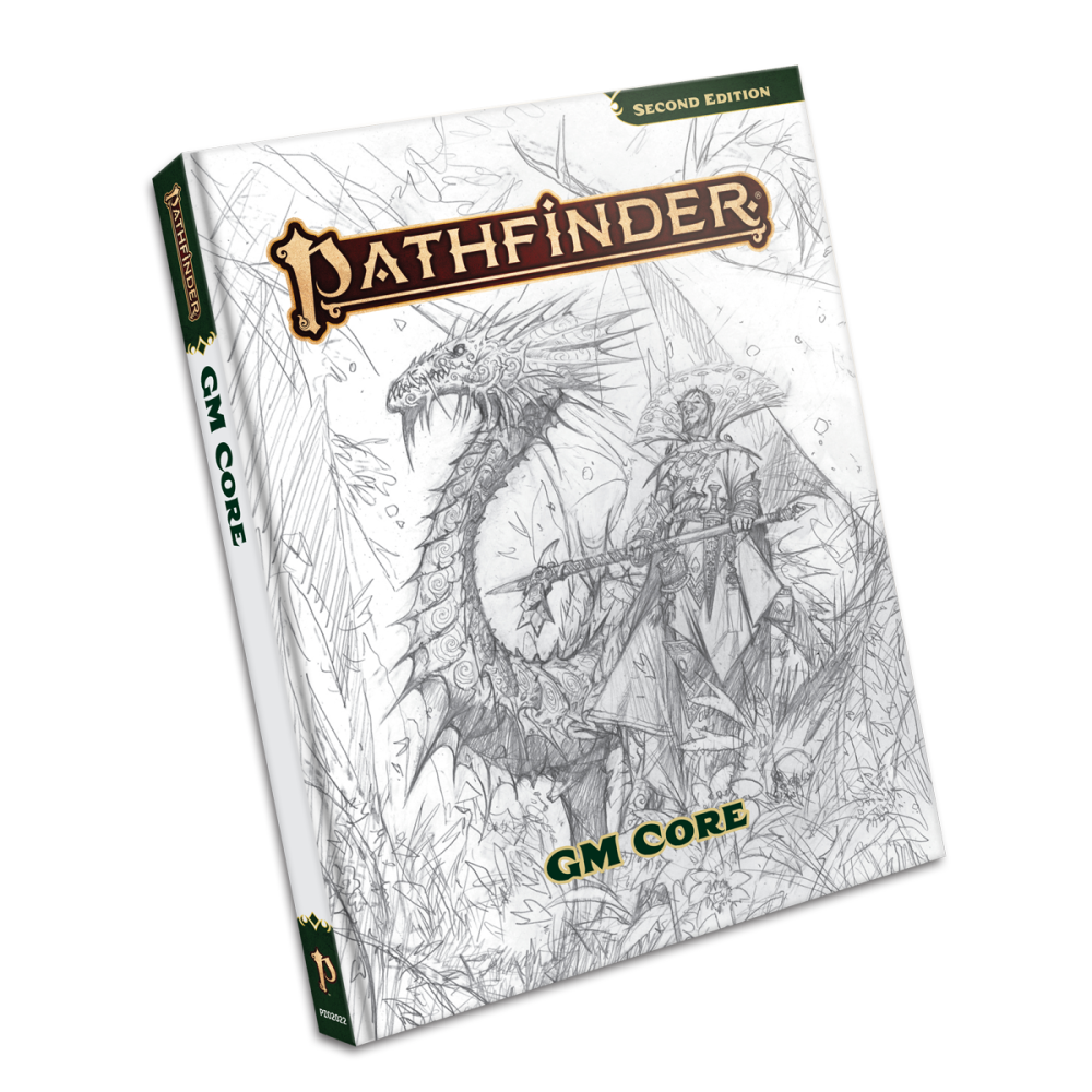 Pathfinder 2E GM Core Sketch Cover The Sword & Board