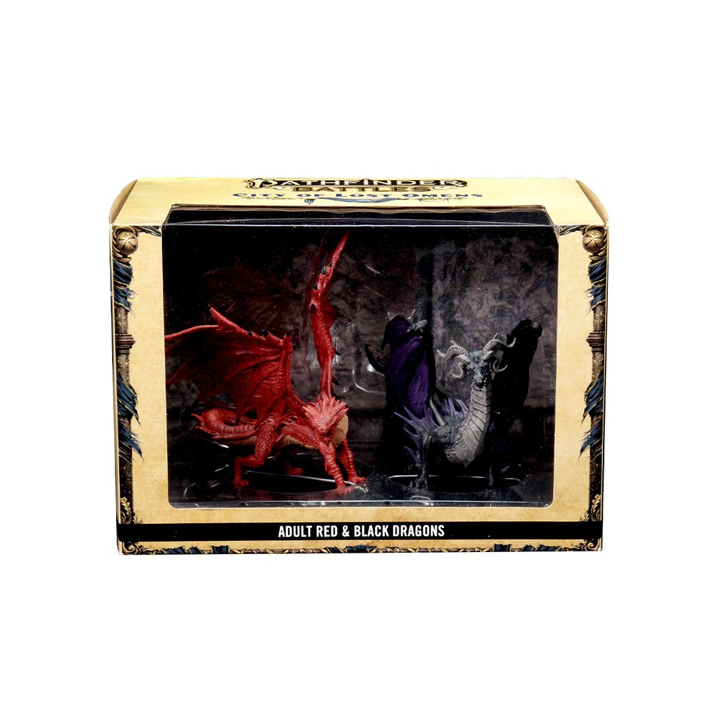 Pathfinder Battles: City of Lost Omens Premium Figure - Adult Red & Black  Dragons