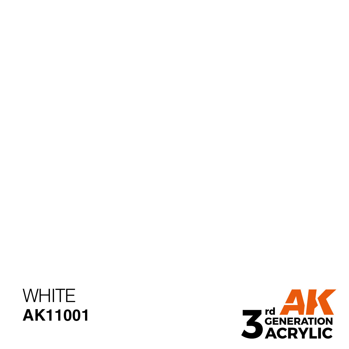 AK 3rd Gen acrylic paints: White 001 - English Grey 020