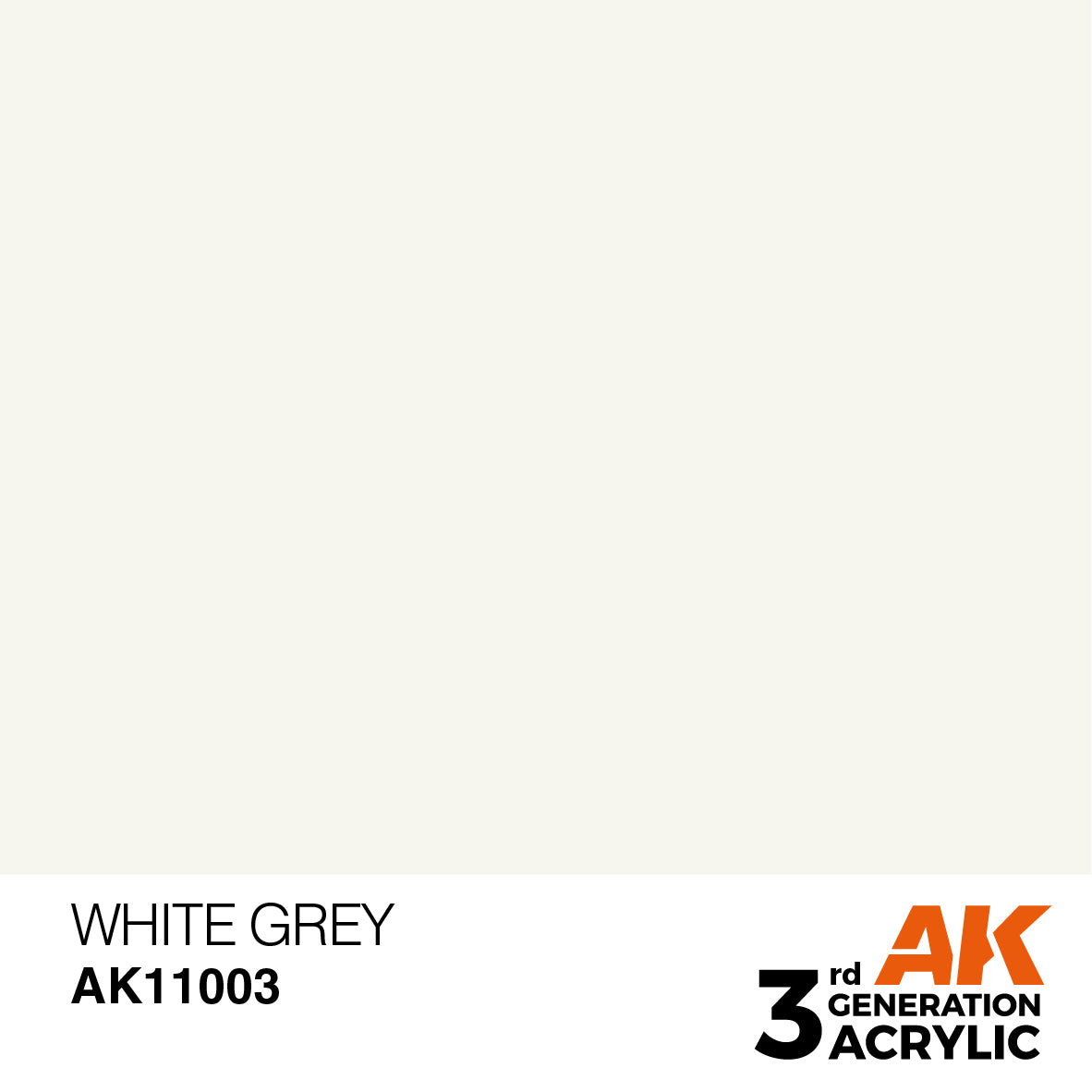 AK 3rd Gen acrylic paints: White 001 - English Grey 020