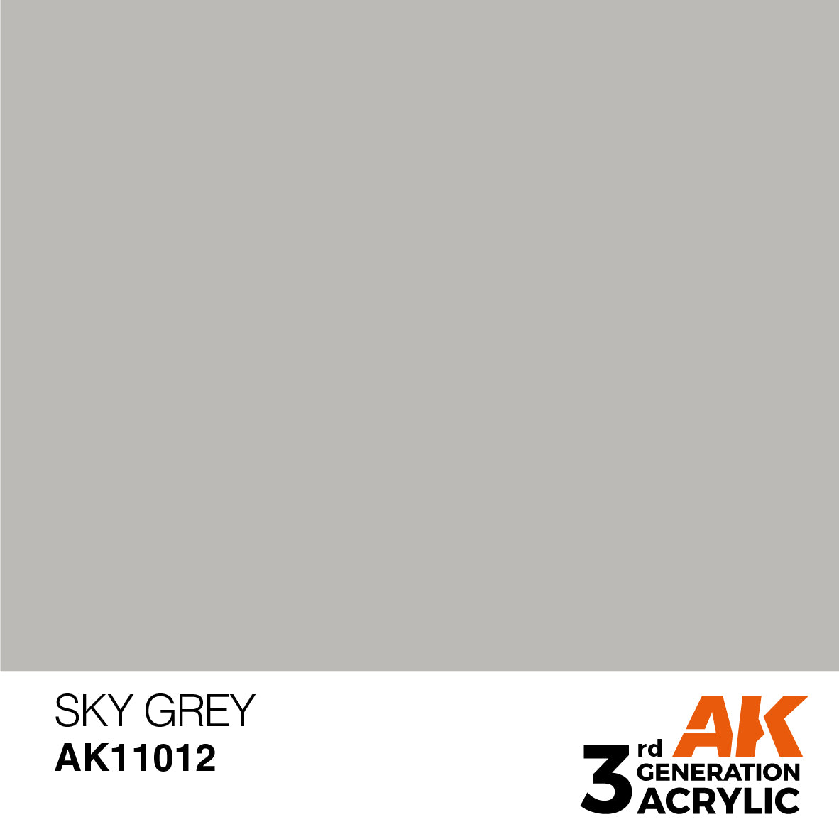 AK 3rd Gen acrylic paints: White 001 - English Grey 020