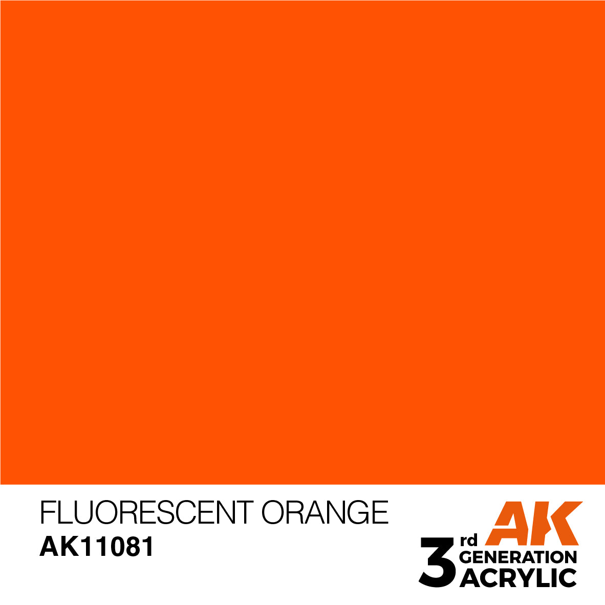 AK 3rd Gen acrylic paints: Fluorescent Orange 081 - Light Brown 100