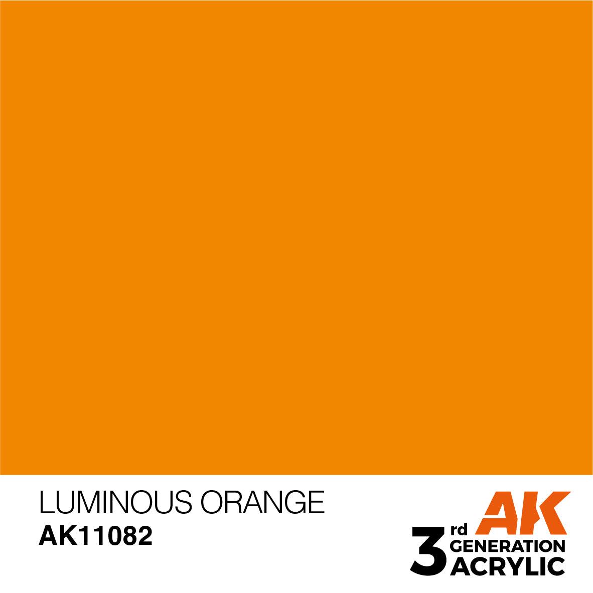 AK 3rd Gen acrylic paints: Fluorescent Orange 081 - Light Brown 100