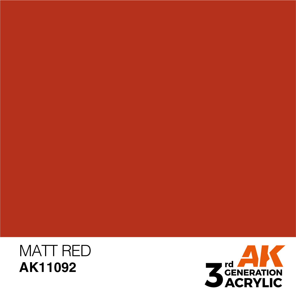 AK 3rd Gen acrylic paints: Fluorescent Orange 081 - Light Brown 100