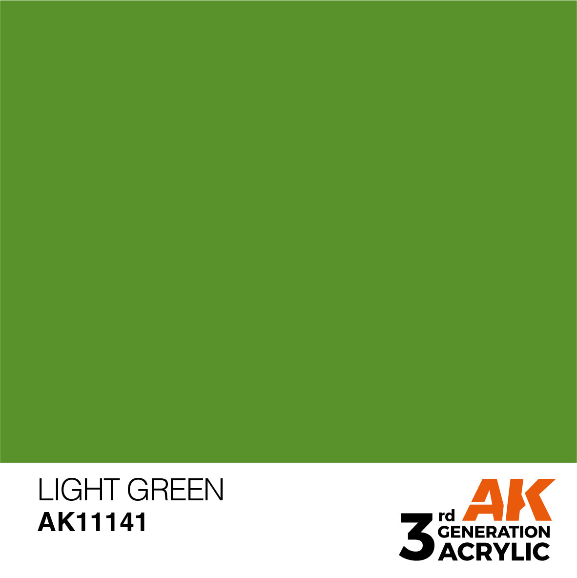 AK 3rd Gen acrylic paints: Light Green 141 - Black Green 160