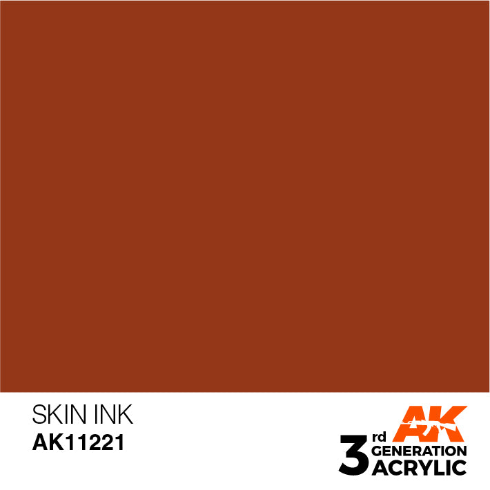 AK 3rd Gen acrylic paints: Skin Ink 221 - Gloss Medium 235