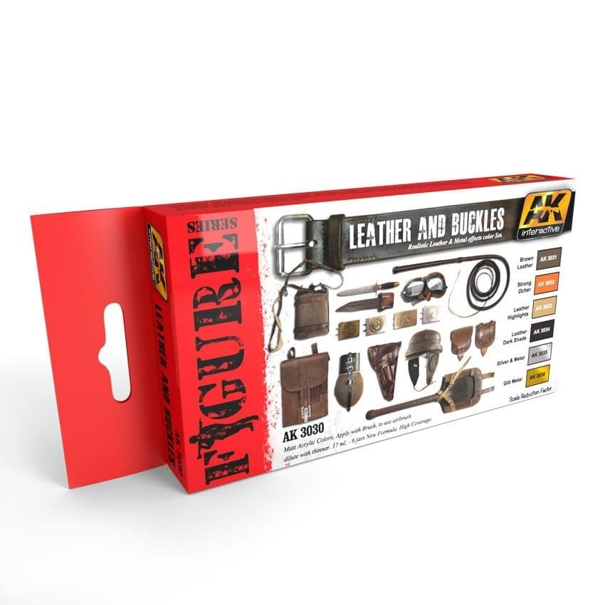 AK Interactive Figures Series Paints Sets - Leather and Buckles