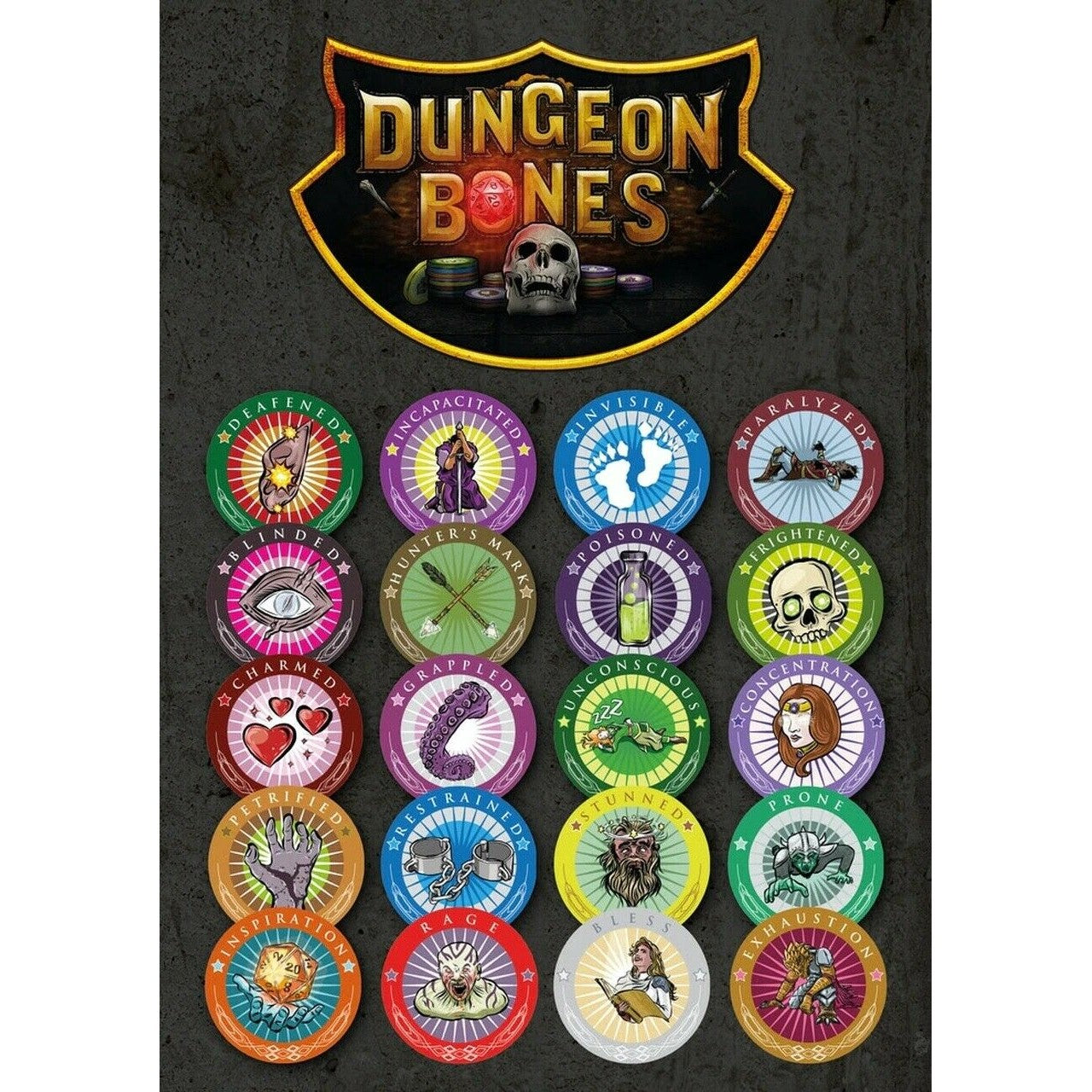 Dungeon Bones D&D/RPG Condition Chips