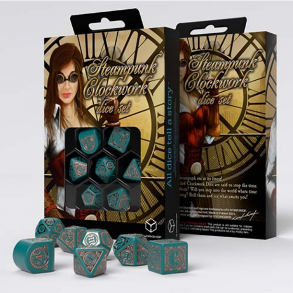 Steampunk Clockwork Dice Set